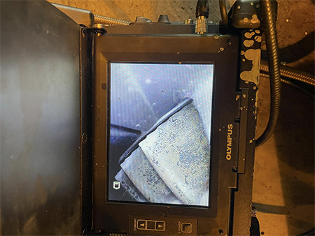 internal video inspection of turbine